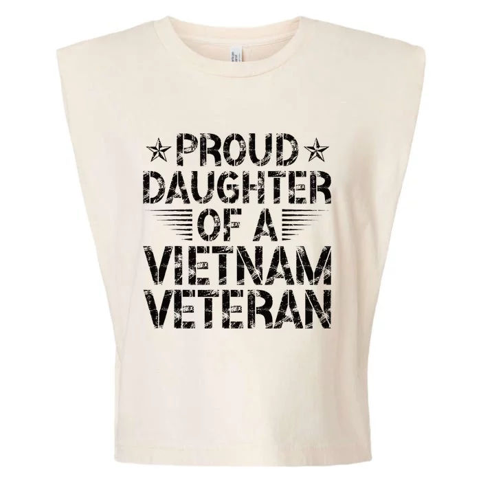 Proud Daughter Of A Vietnam Veteran Vintage Design Garment-Dyed Women's Muscle Tee