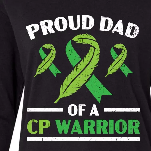 Proud Dad Of A Cp Warrior Cerebral Palsy Fathers Day Gift Womens Cotton Relaxed Long Sleeve T-Shirt