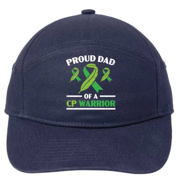 Proud Dad Of A Cp Warrior Cerebral Palsy Fathers Day Gift 7-Panel Snapback Hat