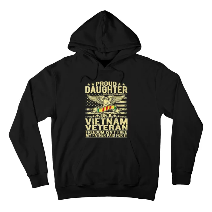 Proud Daughter Of Vietnam Veteran Us Flag Military Family Hoodie ...