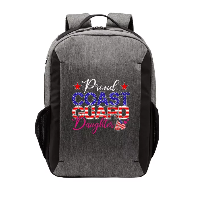 Proud Daughter Of A Coast Guard Veteran Us Flag Dog Tag Vector Backpack