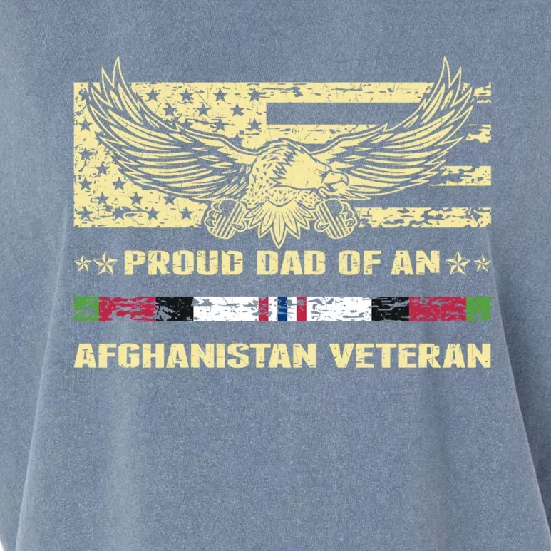 Proud Dad Of An Afghanistan Veteran Military Vets Father Gift Garment-Dyed Women's Muscle Tee