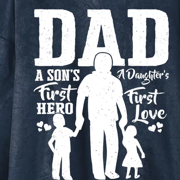 Proud Dad Of Twins Best Fathers Day Gift From Son Hooded Wearable Blanket