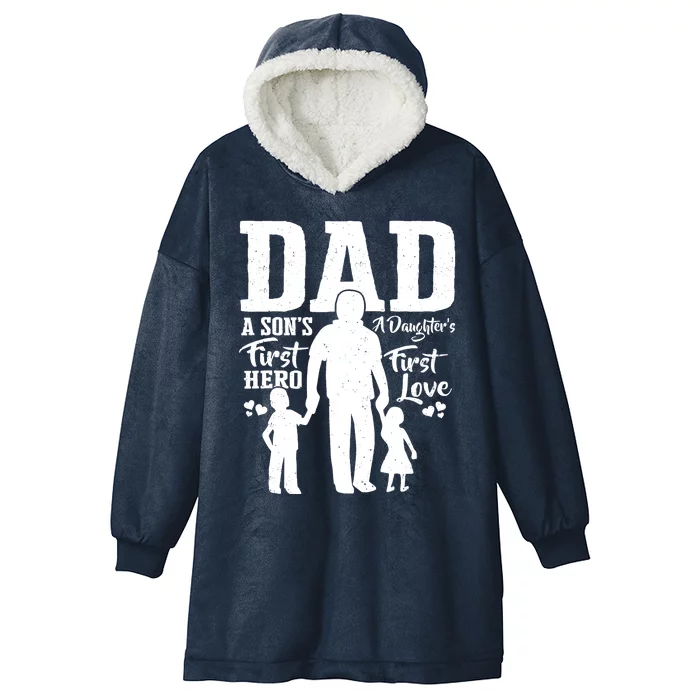 Proud Dad Of Twins Best Fathers Day Gift From Son Hooded Wearable Blanket