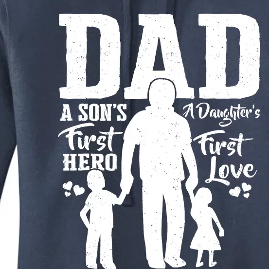 Proud Dad Of Twins Best Fathers Day Gift From Son Women's Pullover Hoodie