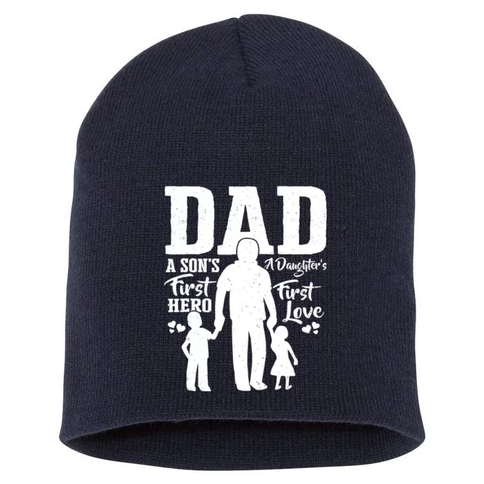 Proud Dad Of Twins Best Fathers Day Gift From Son Short Acrylic Beanie