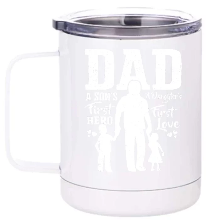 Proud Dad Of Twins Best Fathers Day Gift From Son Front & Back 12oz Stainless Steel Tumbler Cup