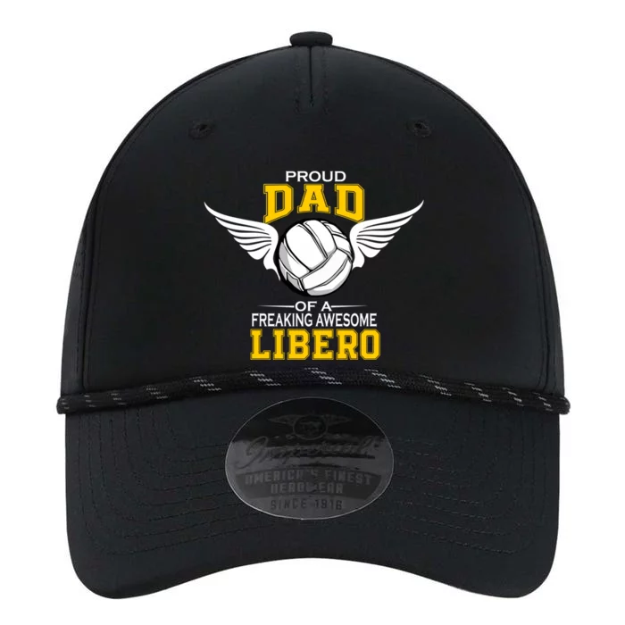 Proud Dad Of A Freaking Awesome Libero Volleyball Gift Performance The Dyno Cap