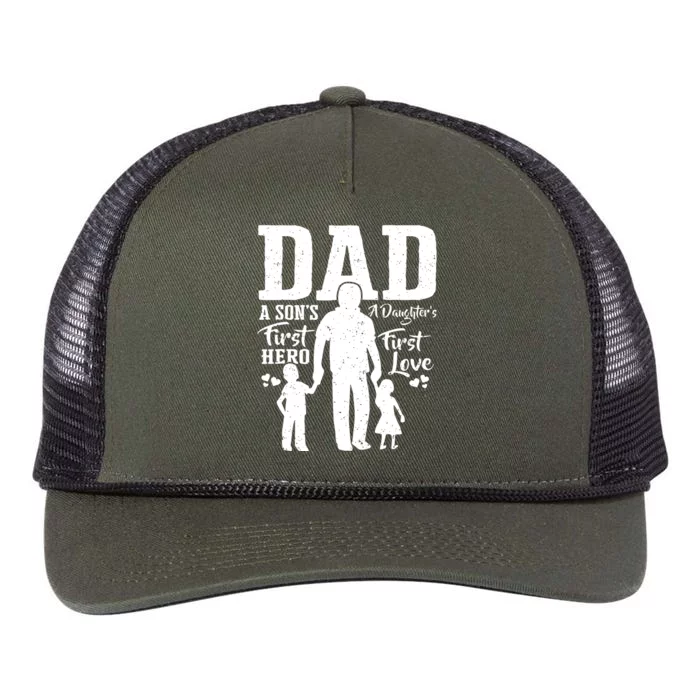 Proud Dad Of Twins Shirts Best Fathers Day Gift From Son Retro Rope Trucker Hat Cap