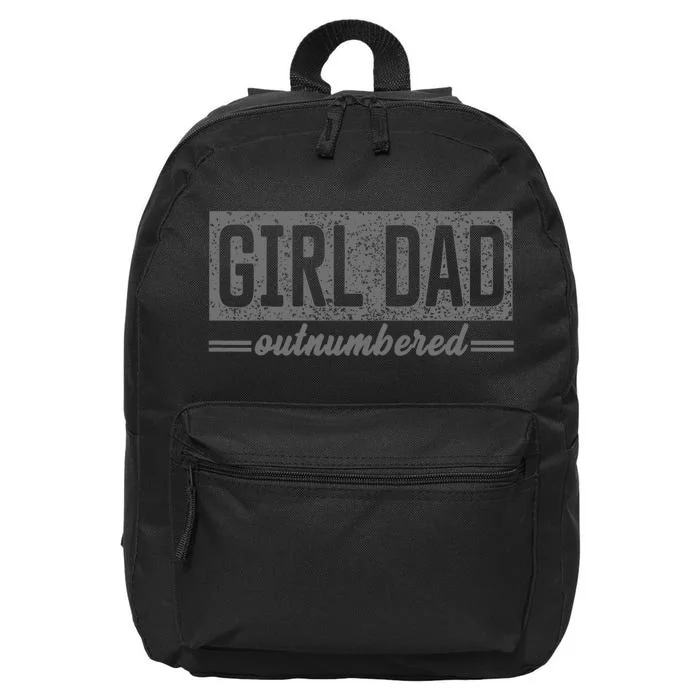 Proud Dad Of Girl Father Of Girl For Dad Fathers Day 16 in Basic Backpack