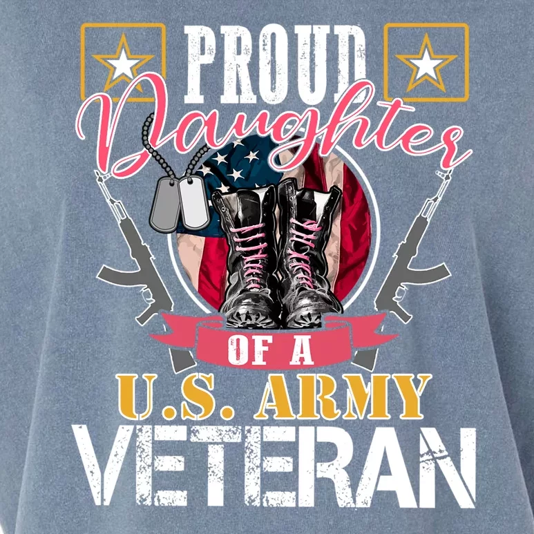 Proud Daughter Of A U.S. Army Veteran Gift Garment-Dyed Women's Muscle Tee