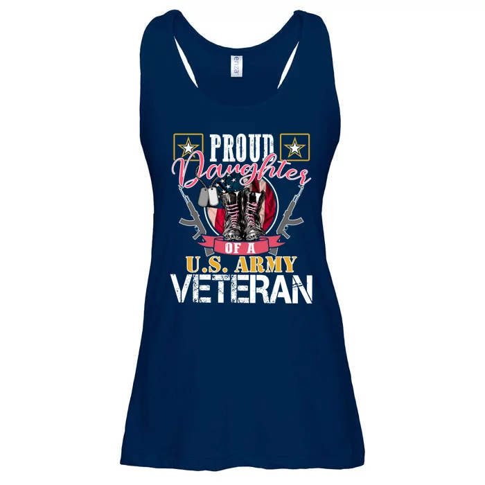 Proud Daughter Of A U.S. Army Veteran Gift Ladies Essential Flowy Tank