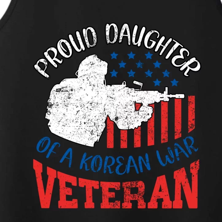 Proud Daughter Of A Korean War Veteran Usa Soldier Dad Mom Gift Performance Tank