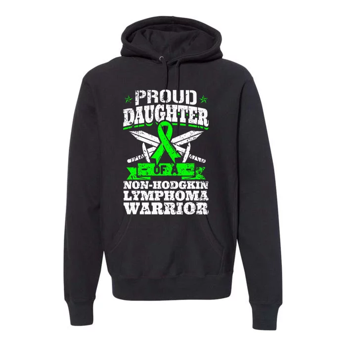 Proud Daughter Of A Non Hodgkin Lymphoma Warrior Ribbon Premium Hoodie