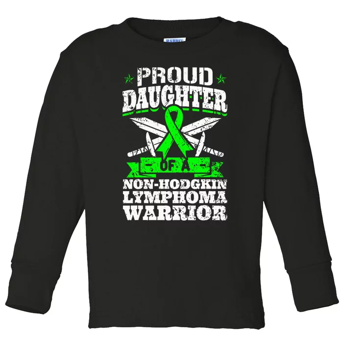 Proud Daughter Of A Non Hodgkin Lymphoma Warrior Ribbon Toddler Long Sleeve Shirt