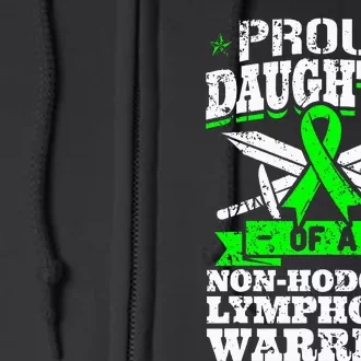 Proud Daughter Of A Non Hodgkin Lymphoma Warrior Ribbon Full Zip Hoodie