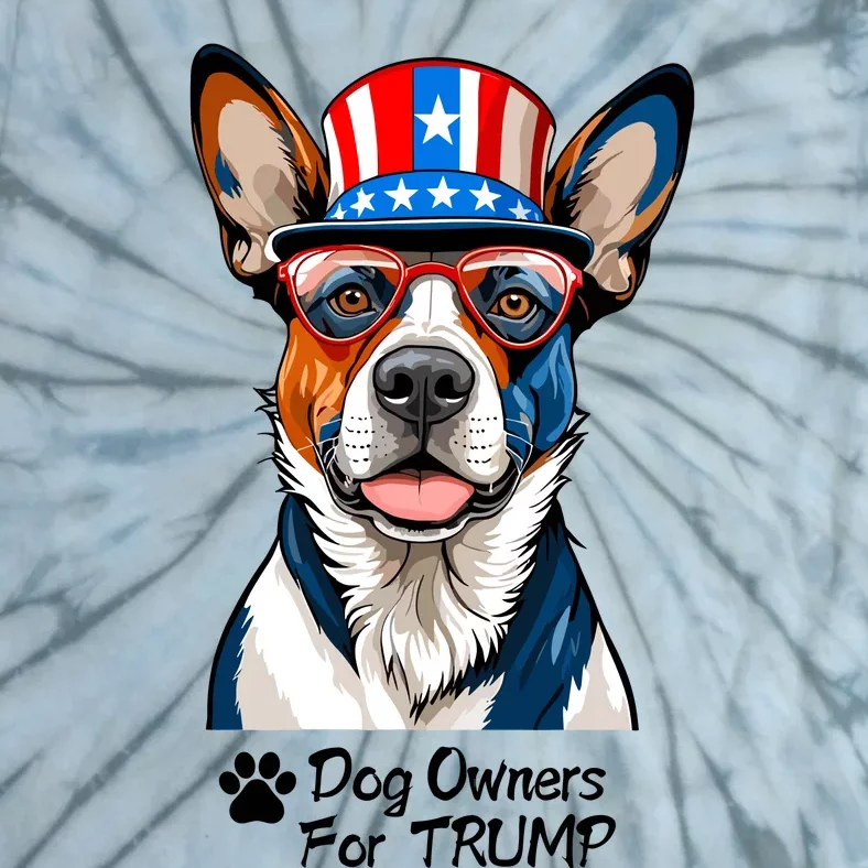 Patriotic Dog Owners For Trump Tie-Dye T-Shirt