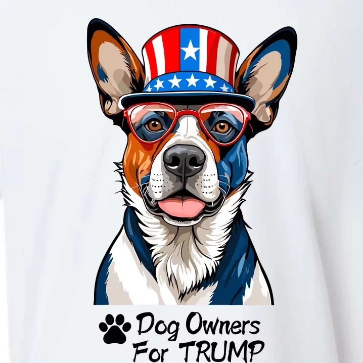 Patriotic Dog Owners For Trump Sueded Cloud Jersey T-Shirt