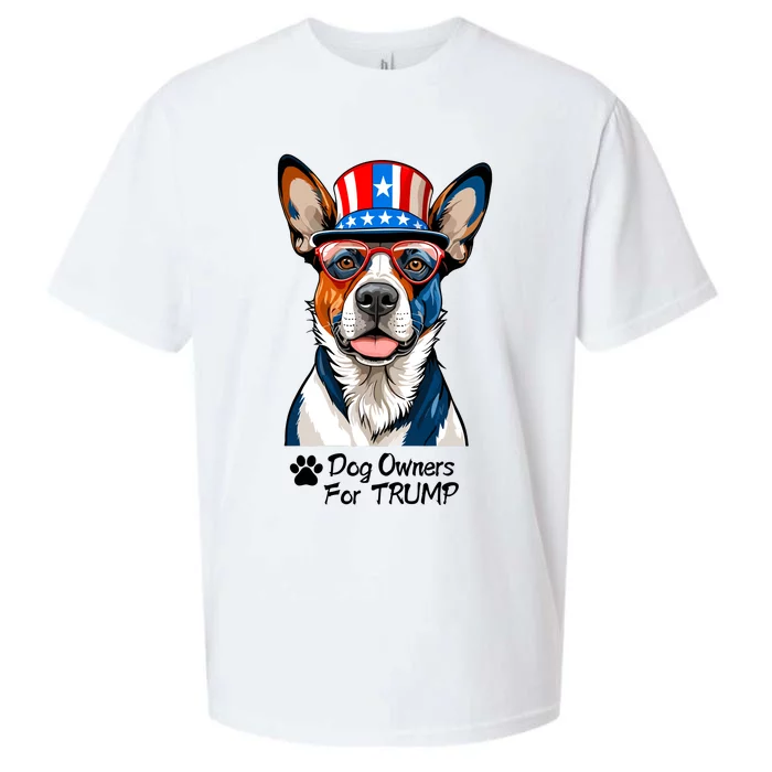 Patriotic Dog Owners For Trump Sueded Cloud Jersey T-Shirt