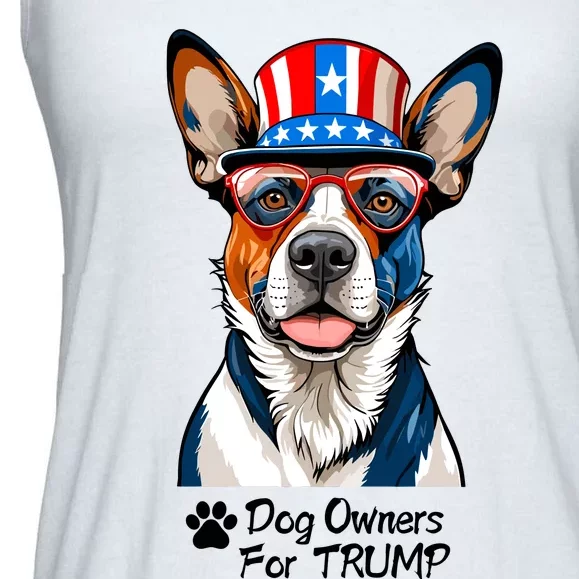 Patriotic Dog Owners For Trump Ladies Essential Flowy Tank