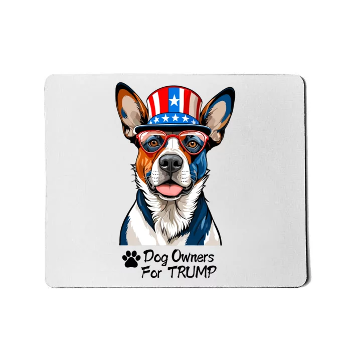 Patriotic Dog Owners For Trump Mousepad