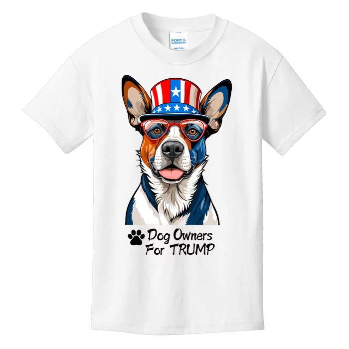 Patriotic Dog Owners For Trump Kids T-Shirt