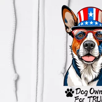 Patriotic Dog Owners For Trump Full Zip Hoodie