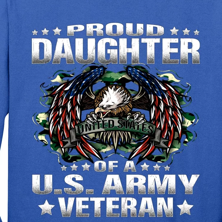 Proud Daughter Of A Us Army Veteran Military Vet's Child Gift Long Sleeve Shirt