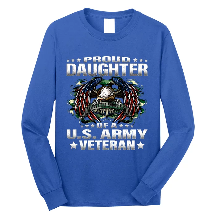 Proud Daughter Of A Us Army Veteran Military Vet's Child Gift Long Sleeve Shirt