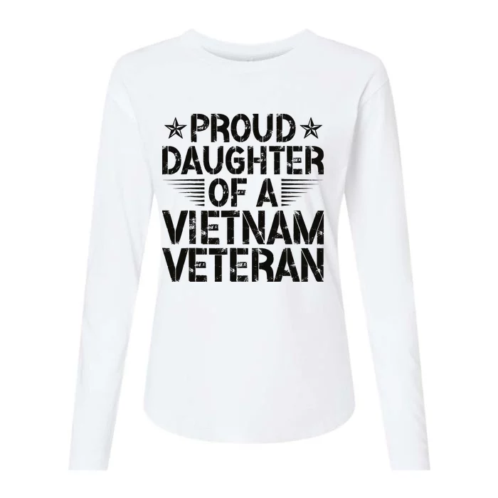 Proud Daughter Of A Vietnam Veteran Vintage Design For Womens Cotton Relaxed Long Sleeve T-Shirt