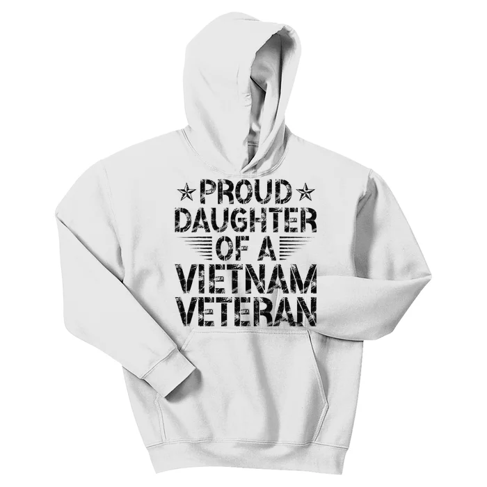 Proud Daughter Of A Vietnam Veteran Vintage Kids Hoodie