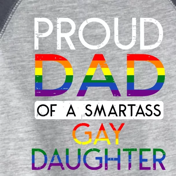 Proud Dad Of A Daughter Straight Ally Pride Month Toddler Fine Jersey T-Shirt