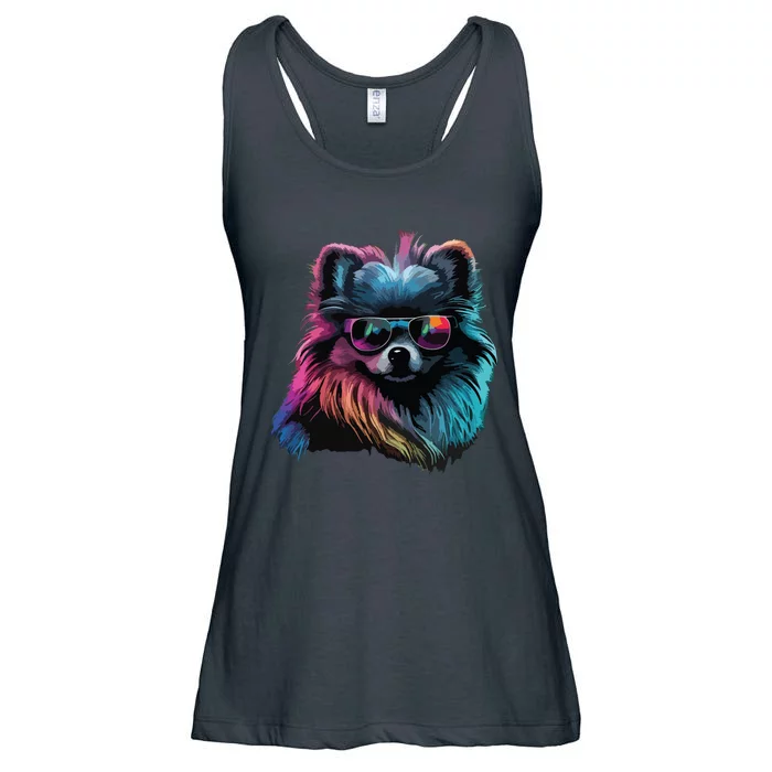 Pomeranian Dogs Pomeranians Ladies Essential Flowy Tank