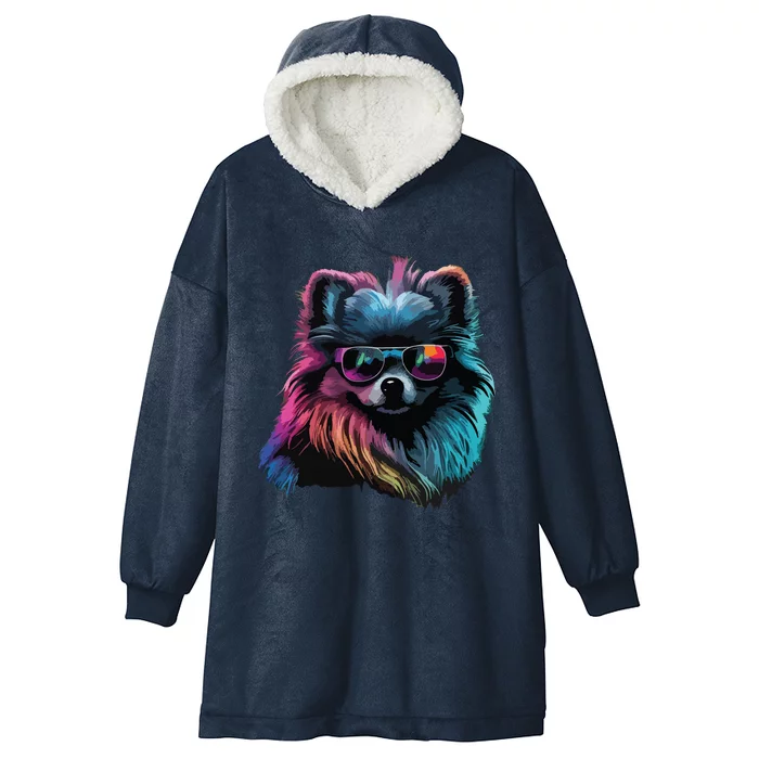 Pomeranian Dogs Pomeranians Hooded Wearable Blanket