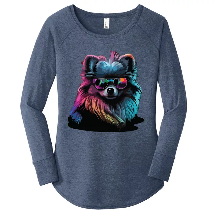 Pomeranian Dogs Pomeranians Women's Perfect Tri Tunic Long Sleeve Shirt