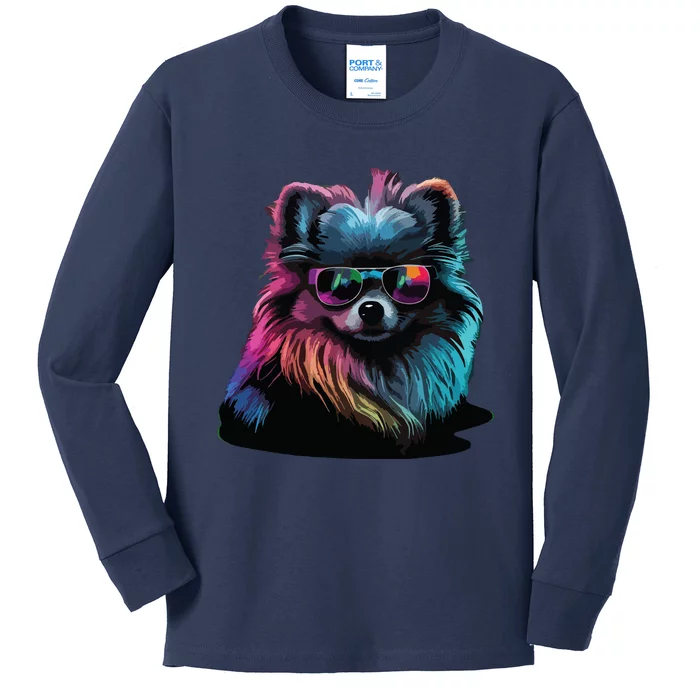 Pomeranian Dogs Pomeranians Kids Long Sleeve Shirt