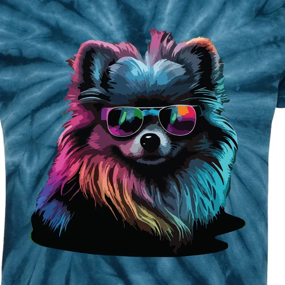 Pomeranian Dogs Pomeranians Kids Tie-Dye T-Shirt