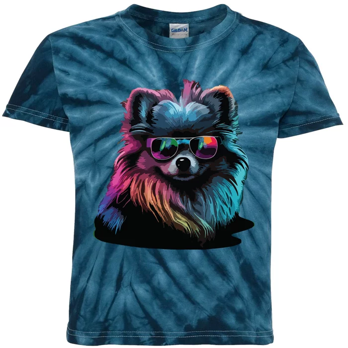 Pomeranian Dogs Pomeranians Kids Tie-Dye T-Shirt