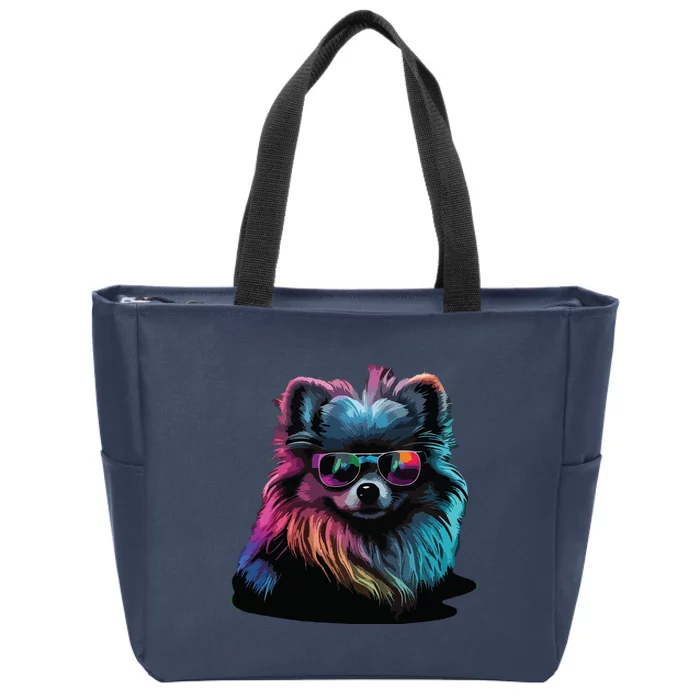 Pomeranian Dogs Pomeranians Zip Tote Bag