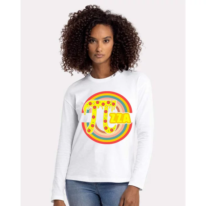 Pi Day Pizza Lover Math Teacher 3 14 Geek Mathematics Major Womens Cotton Relaxed Long Sleeve T-Shirt