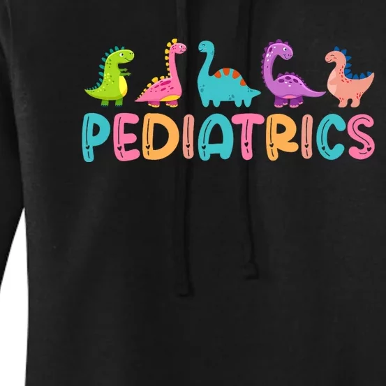 Pediatrics Dinosaurs Peds Nurse Crew Appreciation Pediatric Women's Pullover Hoodie