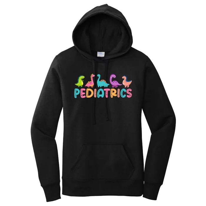 Pediatrics Dinosaurs Peds Nurse Crew Appreciation Pediatric Women's Pullover Hoodie