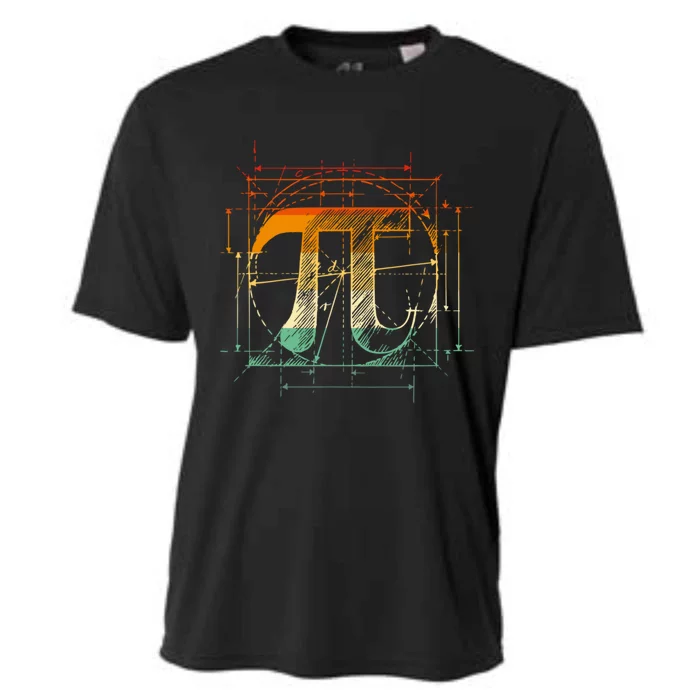 Pi Day Pi Symbol Funny Math Teacher Cooling Performance Crew T-Shirt