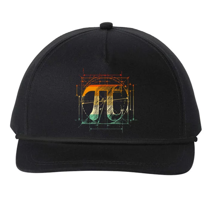 Pi Day Pi Symbol Funny Math Teacher Snapback Five-Panel Rope Hat