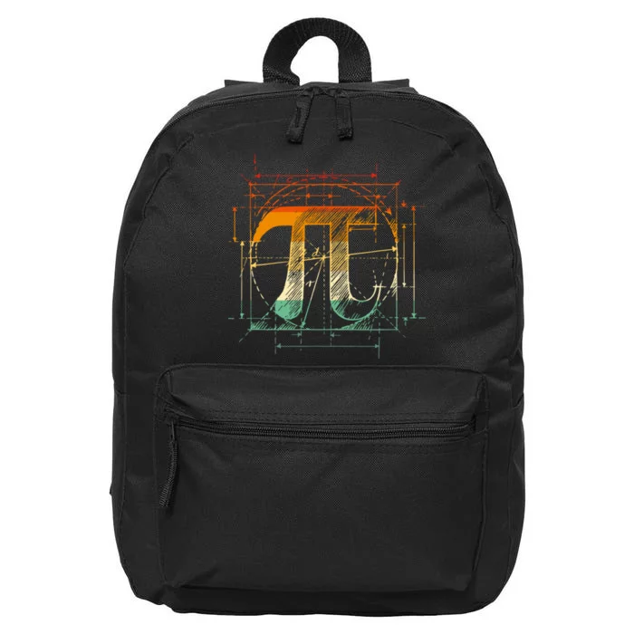 Pi Day Pi Symbol Funny Math Teacher 16 in Basic Backpack