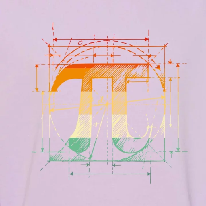 Pi Day Pi Symbol Funny Math Teacher Garment-Dyed Sweatshirt