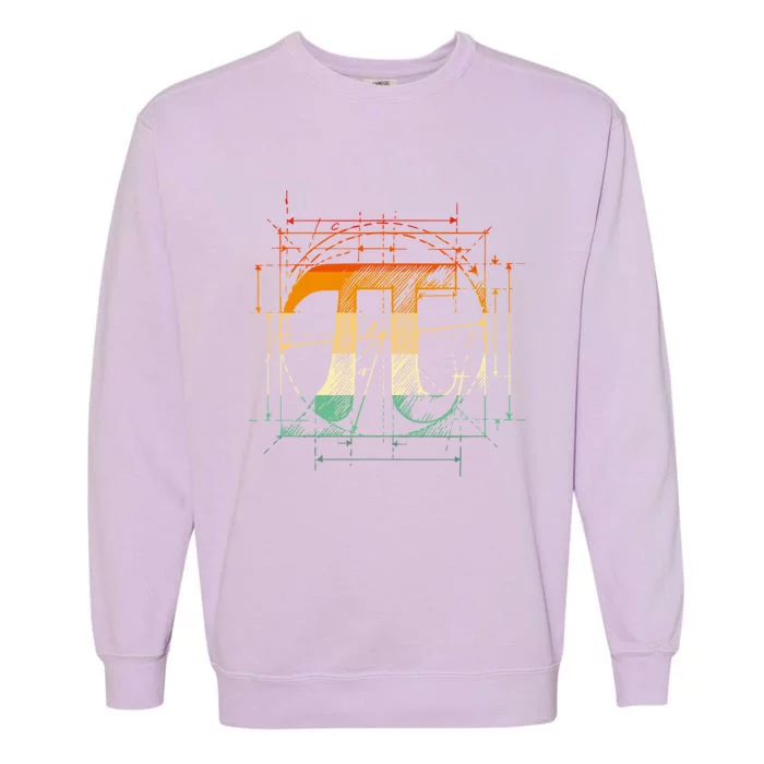 Pi Day Pi Symbol Funny Math Teacher Garment-Dyed Sweatshirt