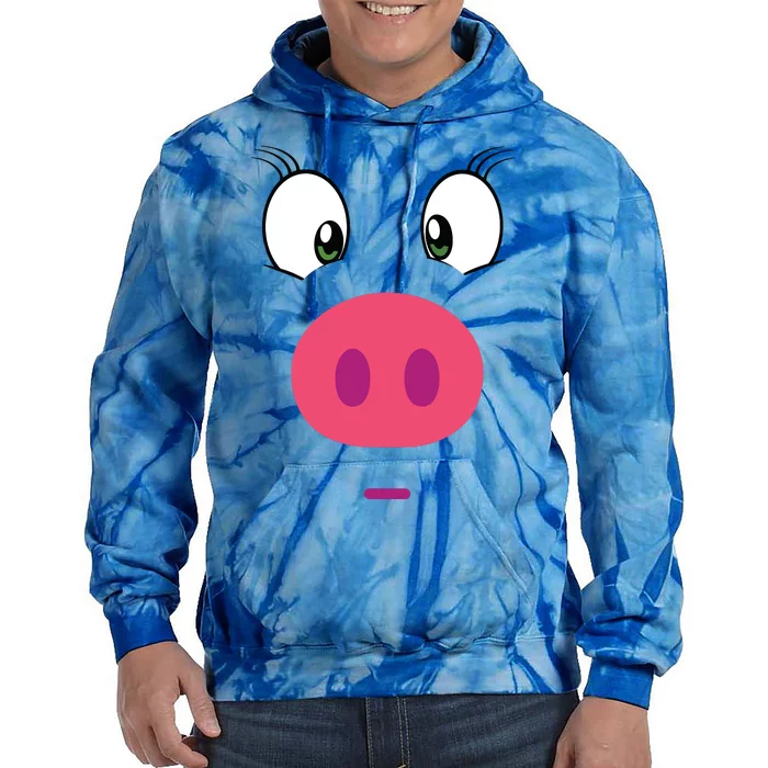 Piggy Design Pig Face Tie Dye Hoodie