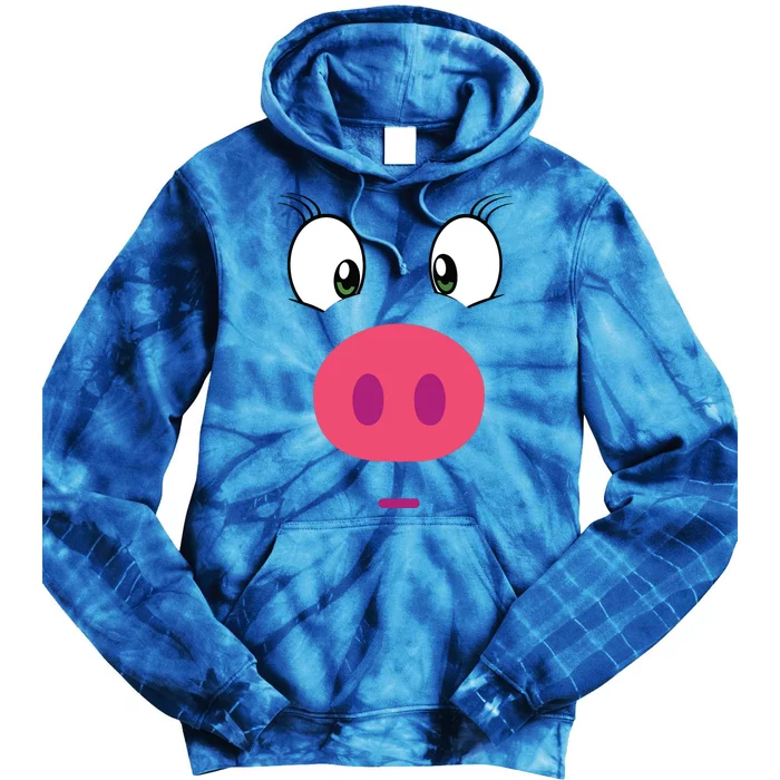 Piggy Design Pig Face Tie Dye Hoodie