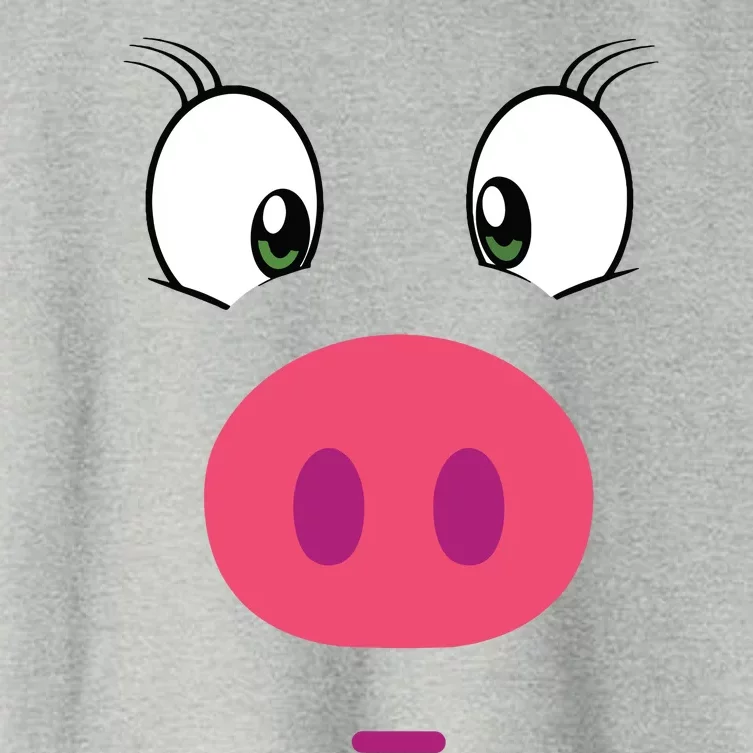 Piggy Design Pig Face Women's Crop Top Tee